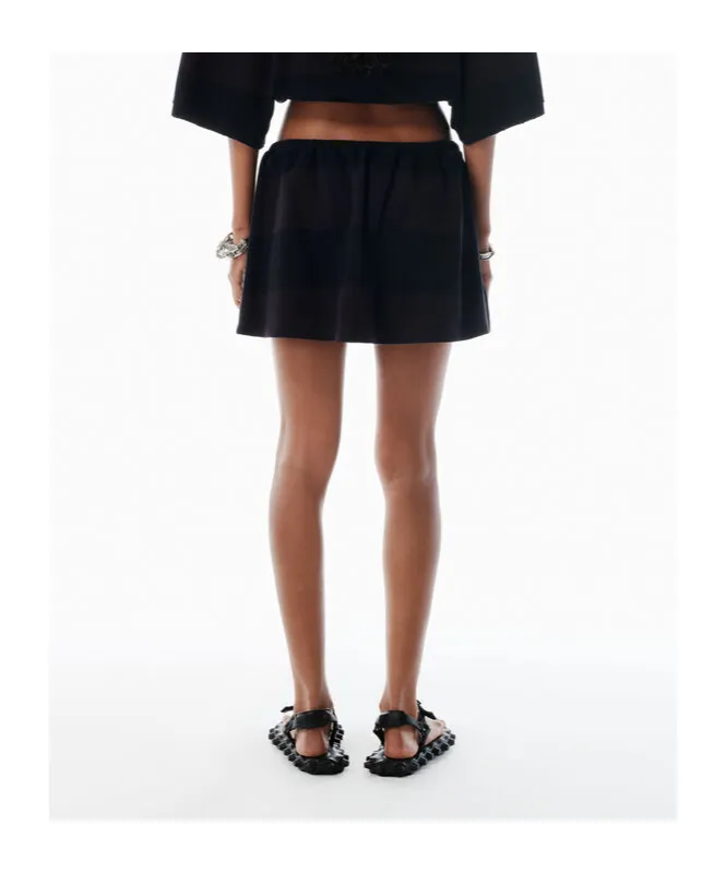 Elasticated-Waist Miniskirt