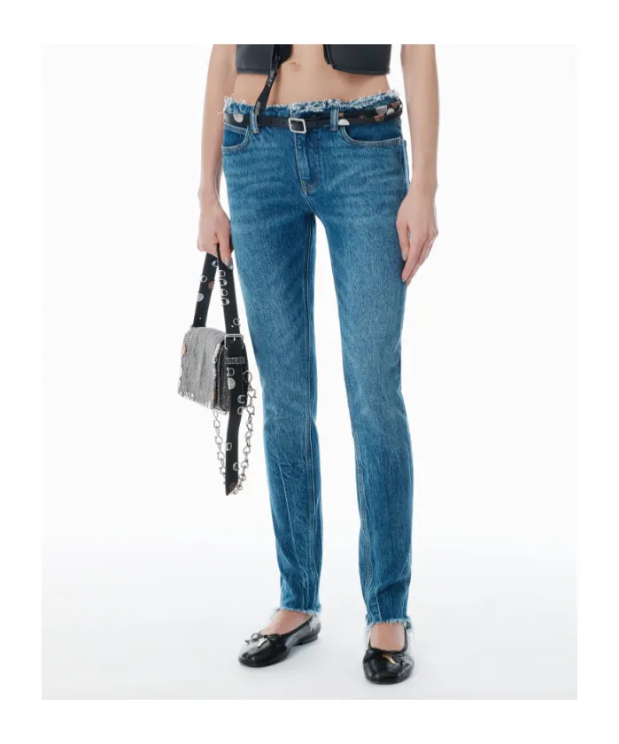 Frayed-Hem Jeans