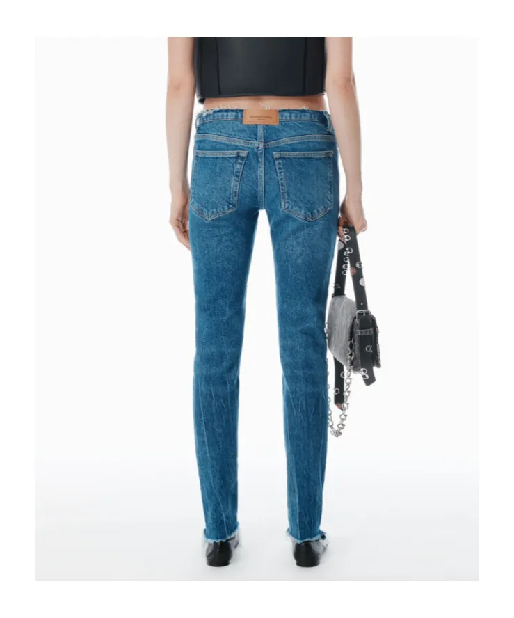Frayed-Hem Jeans