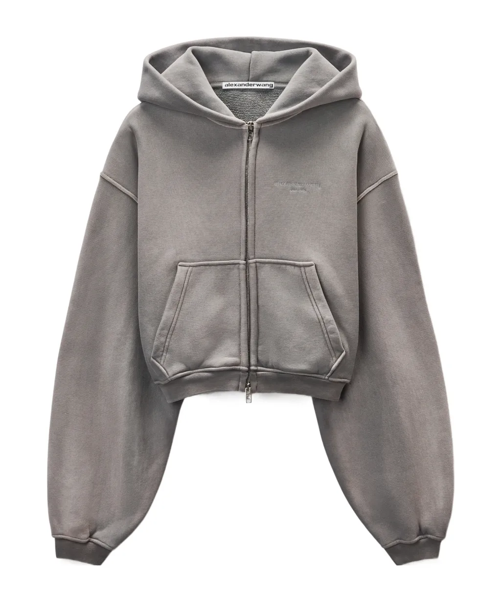 Zip-Up Crop Hoodie