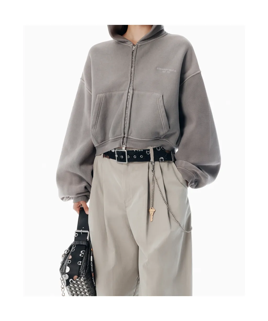 Zip-Up Crop Hoodie