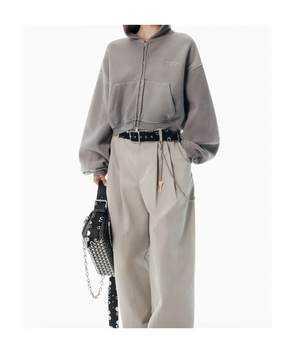 Zip-Up Crop Hoodie
