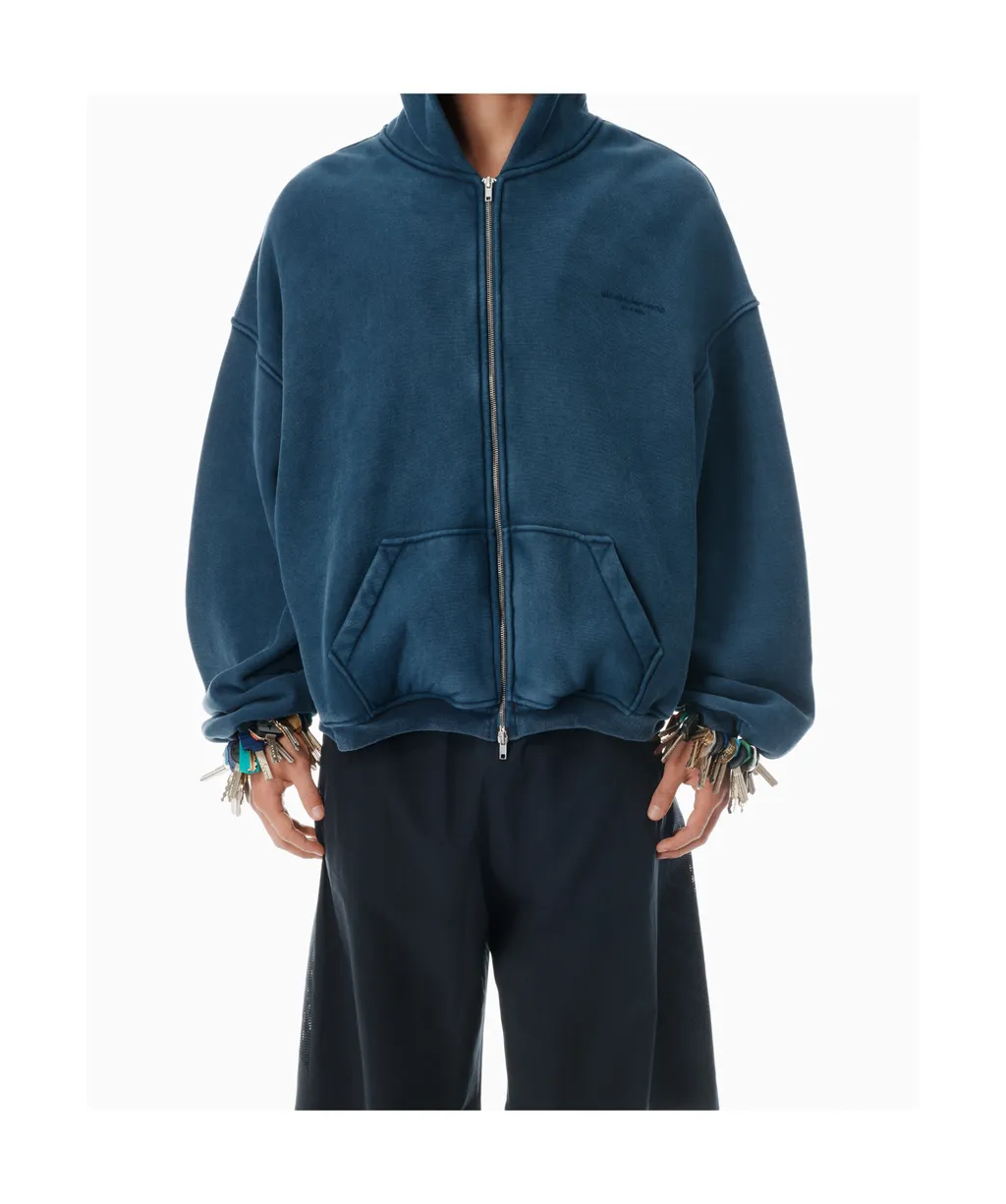 Logo-Printed Zipped Hoodie