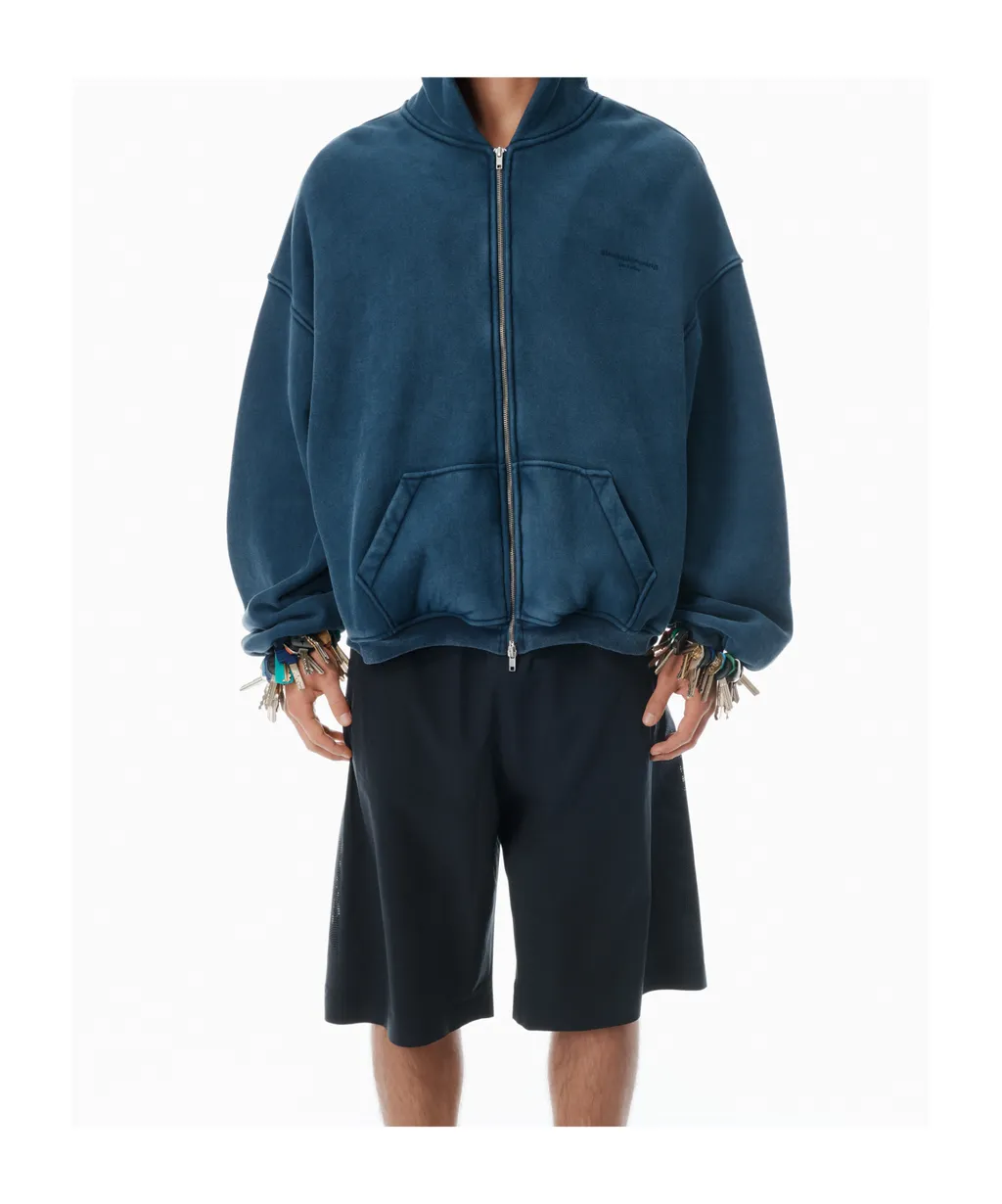Logo-Printed Zipped Hoodie