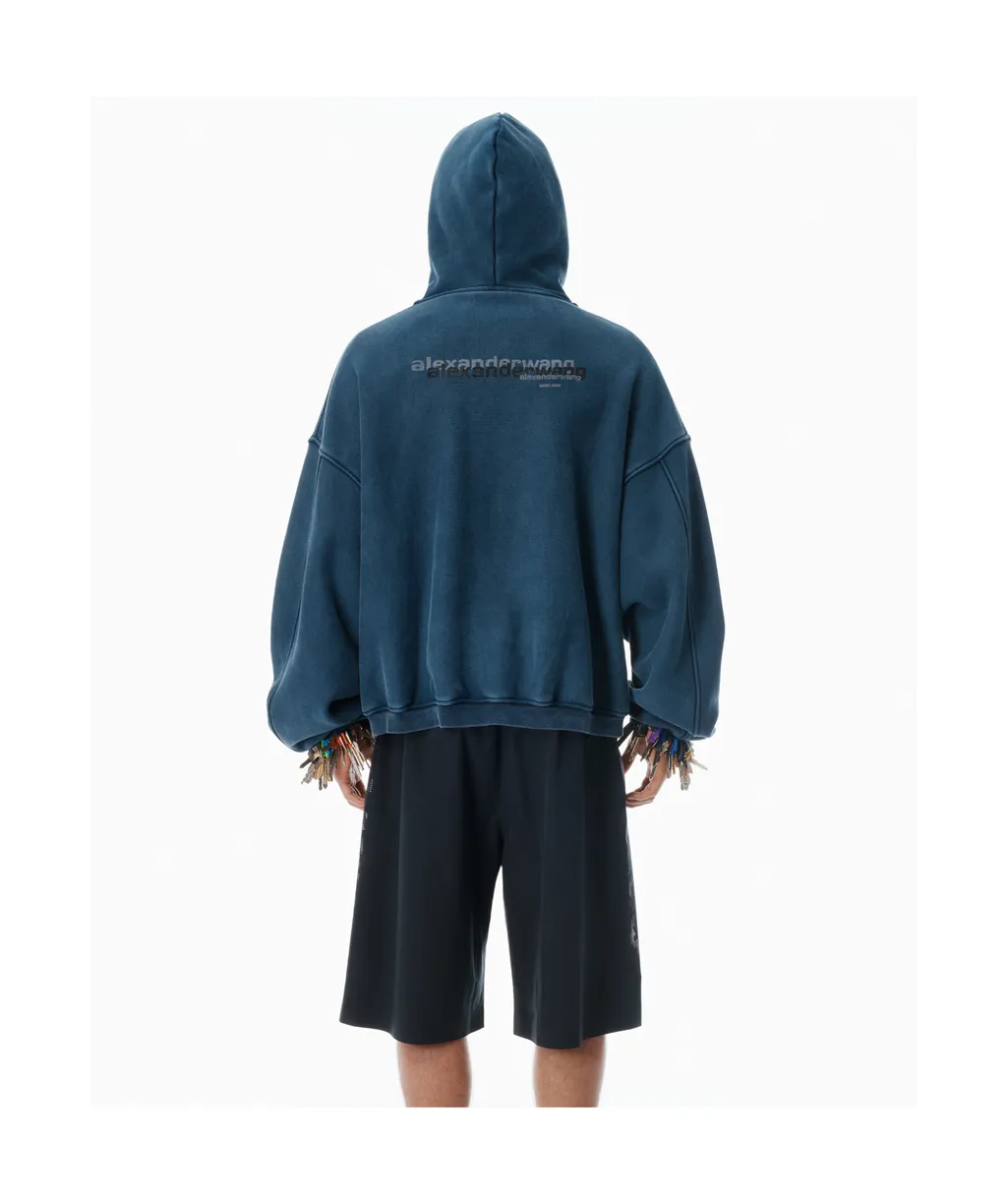 Logo-Printed Zipped Hoodie