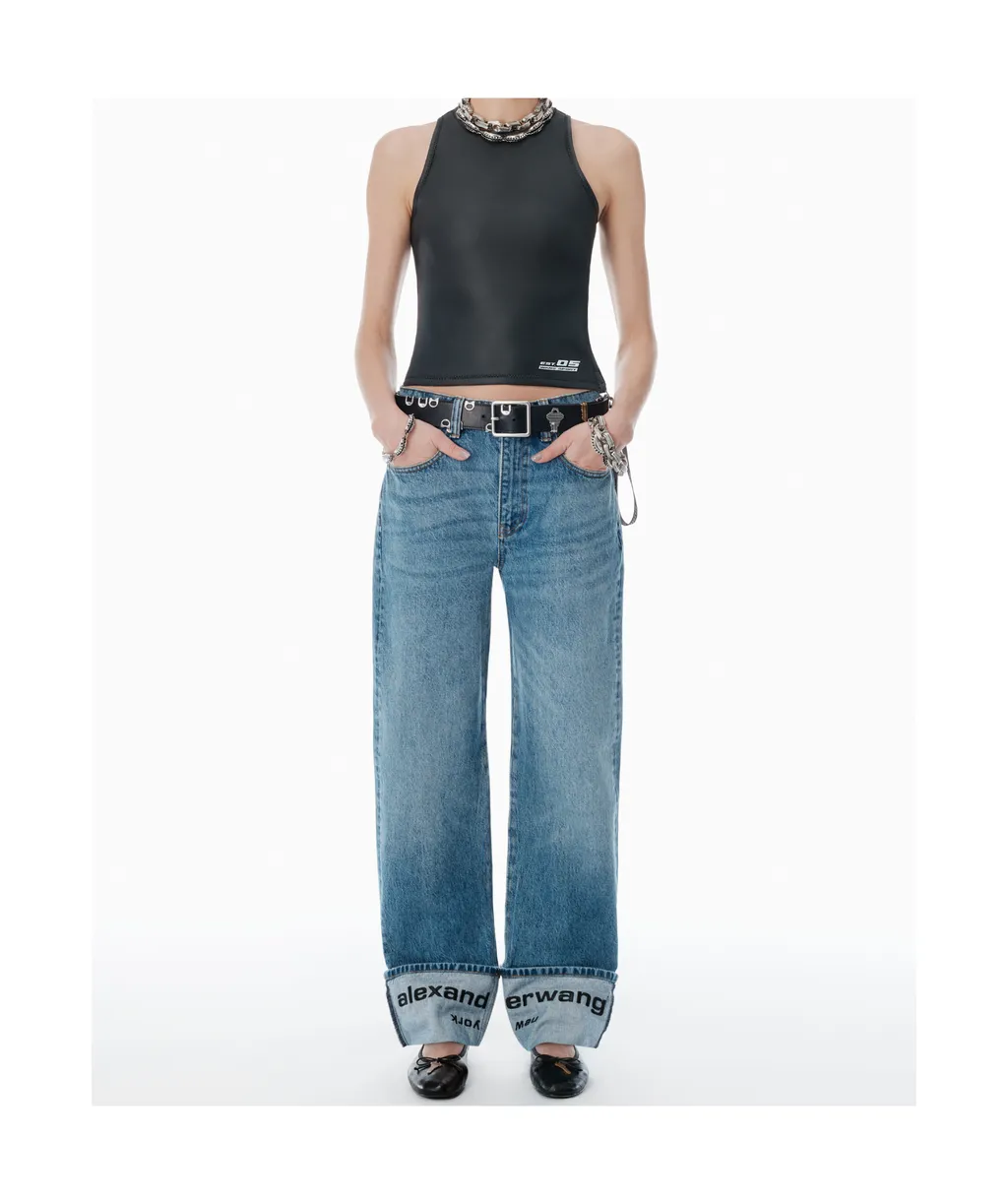 Logo-Embroidered Mid-Rise Jeans