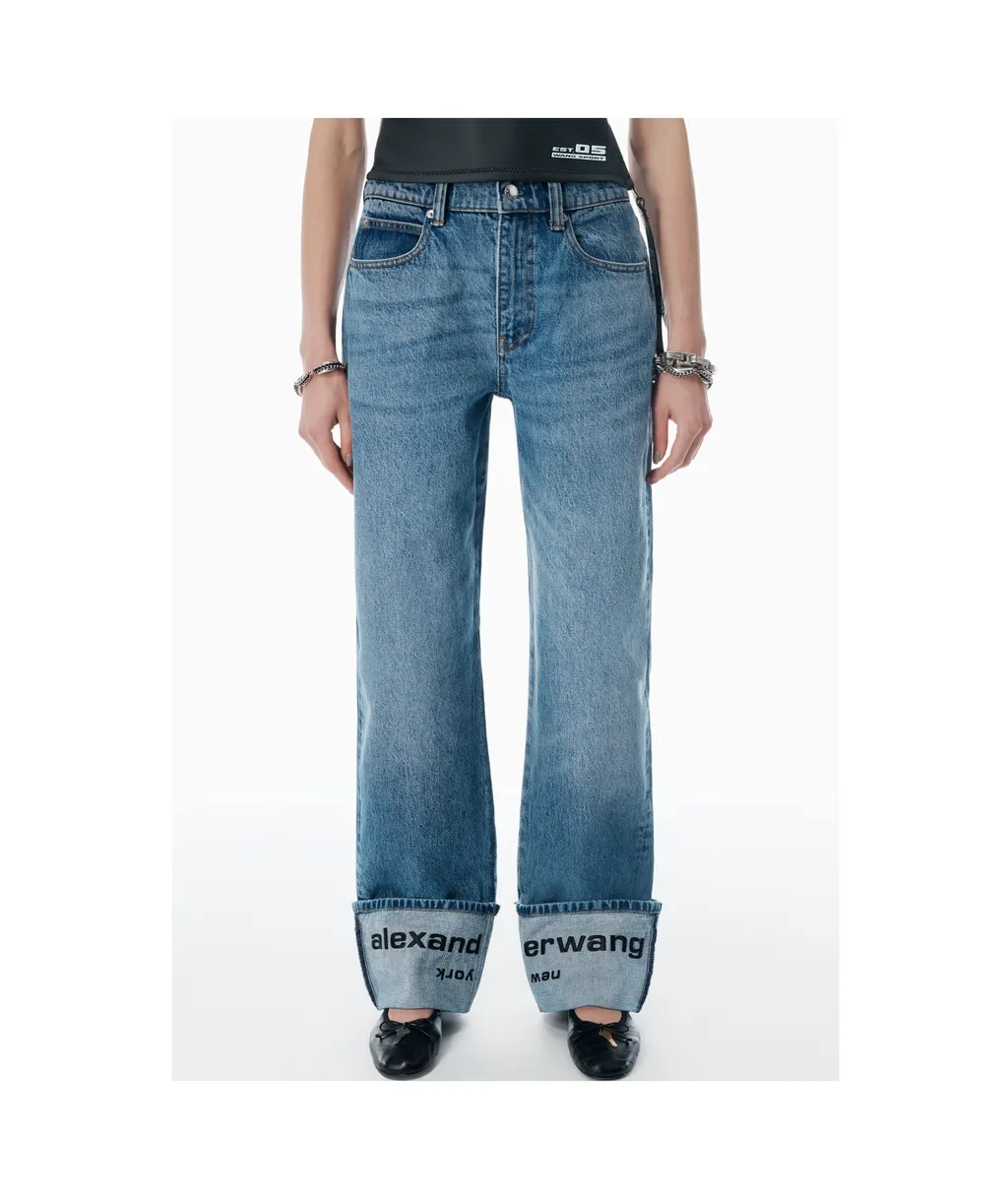 Logo-Embroidered Mid-Rise Jeans