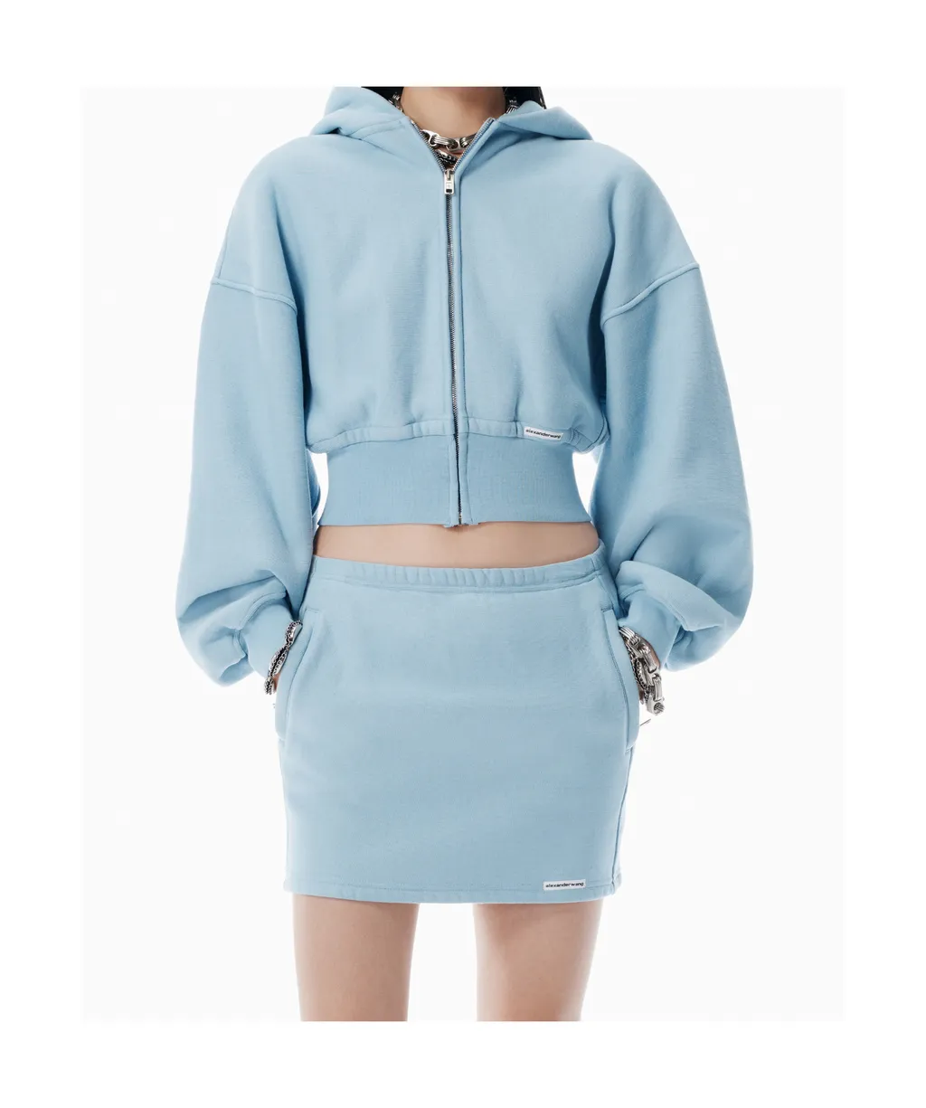 Zip-Up Cropped Hoodie