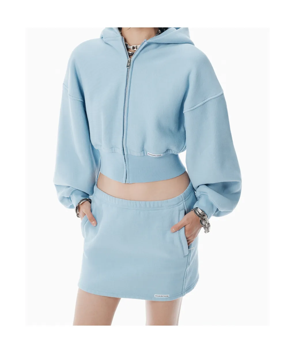 Zip-Up Cropped Hoodie
