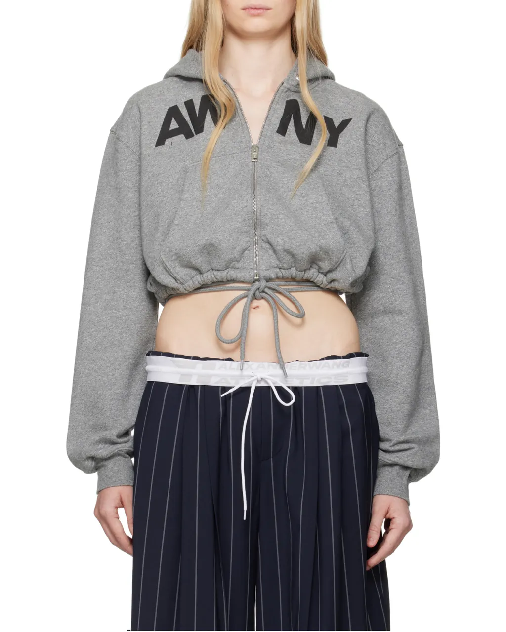 Zip-Up Deconstructed Wrap Hoodie