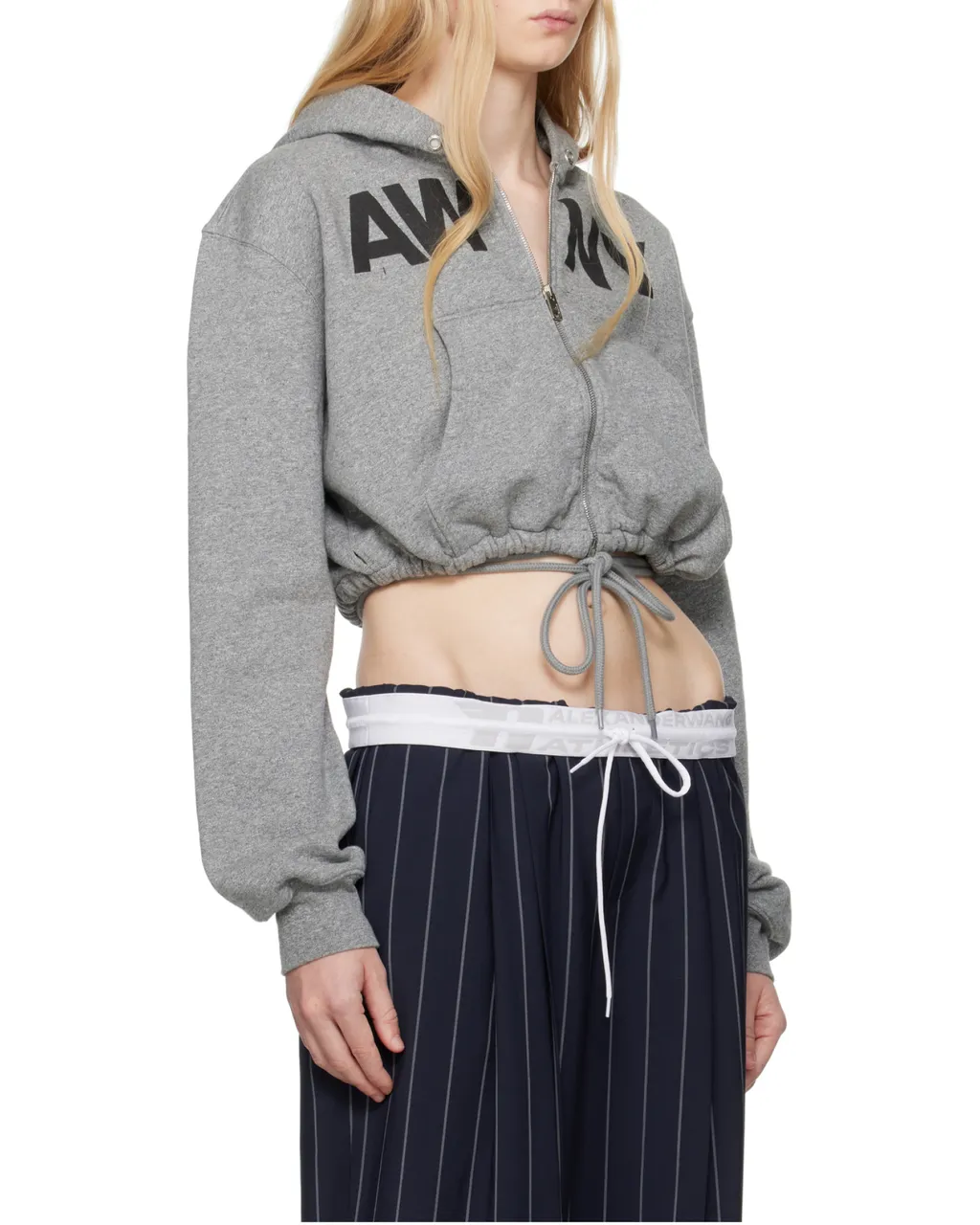 Zip-Up Deconstructed Wrap Hoodie