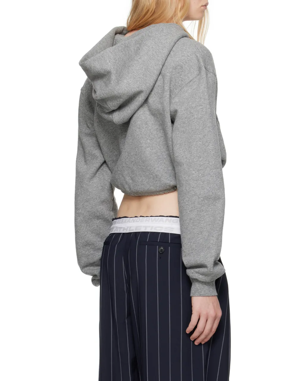 Zip-Up Deconstructed Wrap Hoodie