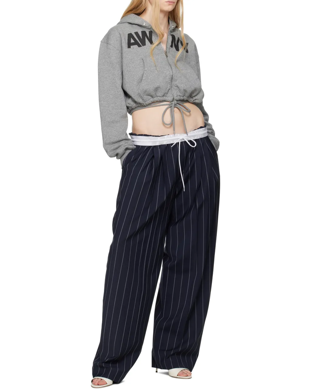 Zip-Up Deconstructed Wrap Hoodie