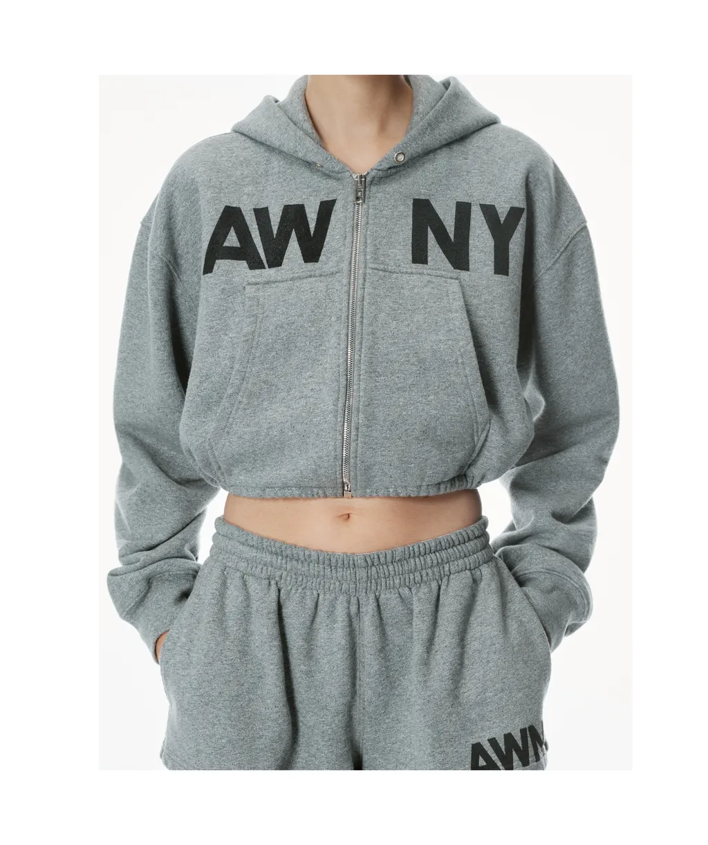 Zip-Up Deconstructed Wrap Hoodie