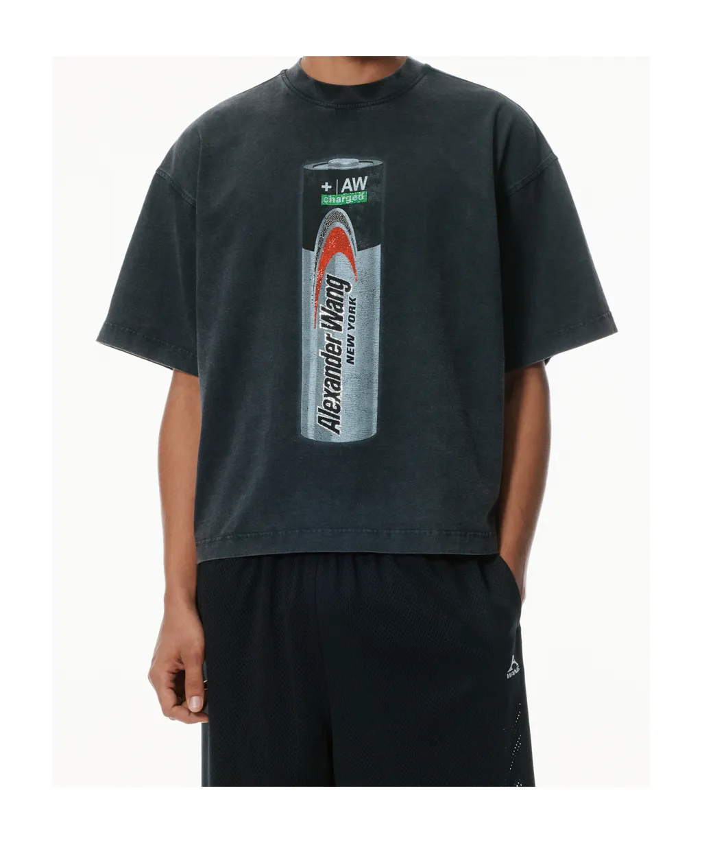 Battery Logo-Print Graphic T-Shirt