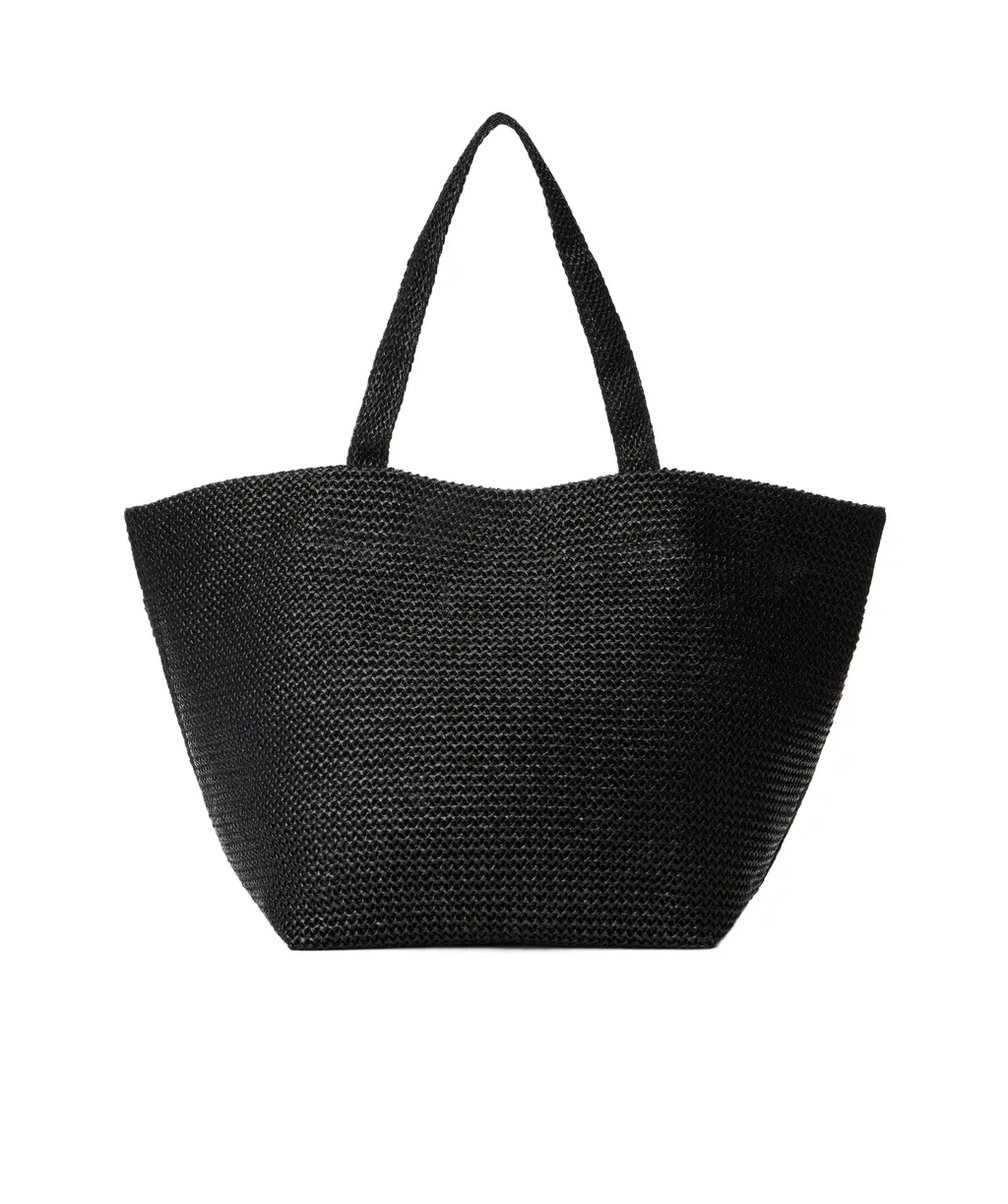 Logo Embossed Xl Punch Tote Bag