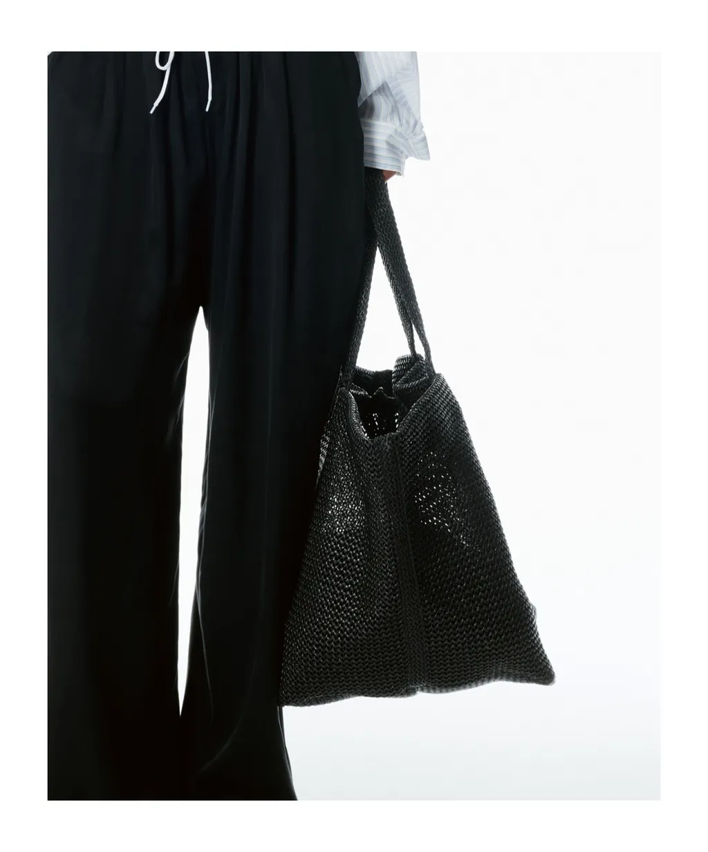 Logo Embossed Xl Punch Tote Bag