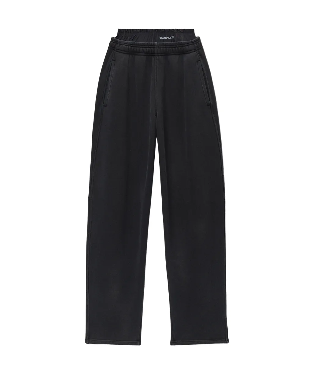 Layered Elasticated-Waist Pants