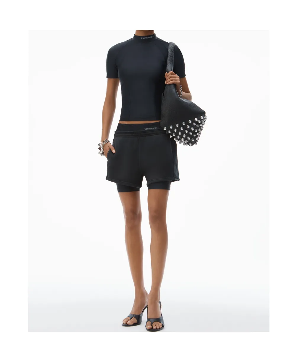 Layered Elasticated-Waist Shorts