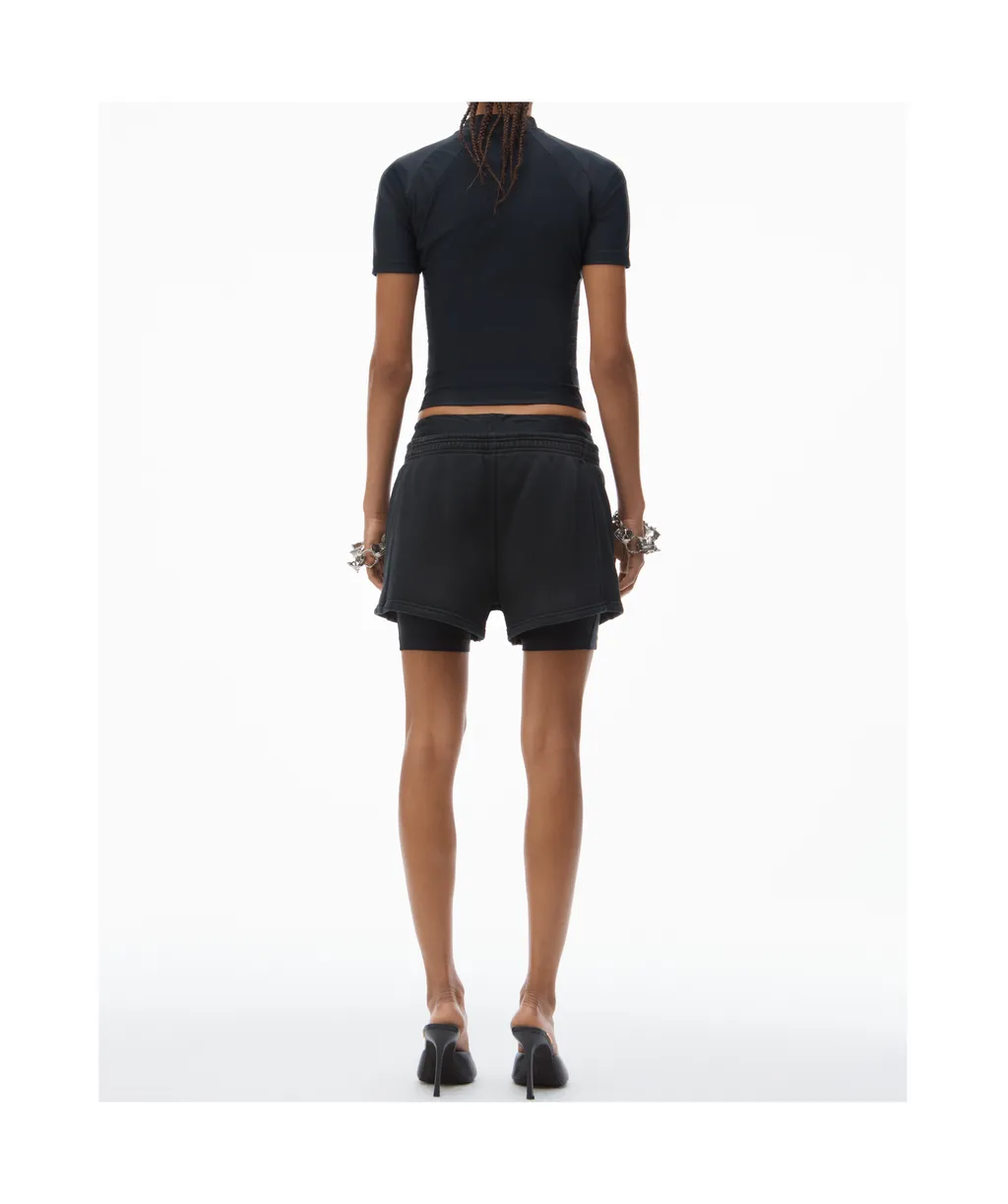 Layered Elasticated-Waist Shorts