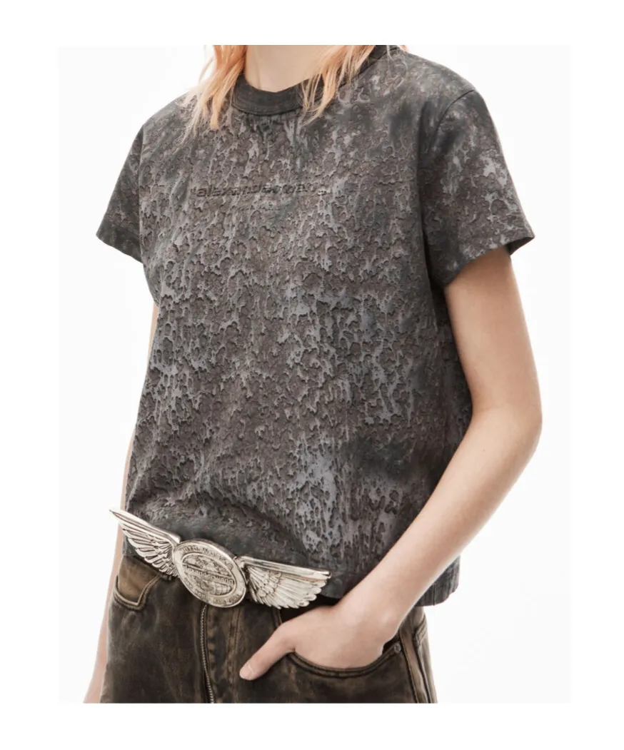 Splatter-Wash Crewneck T-Shirt