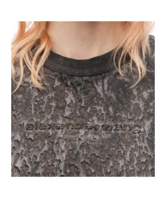 Splatter-Wash Crewneck T-Shirt