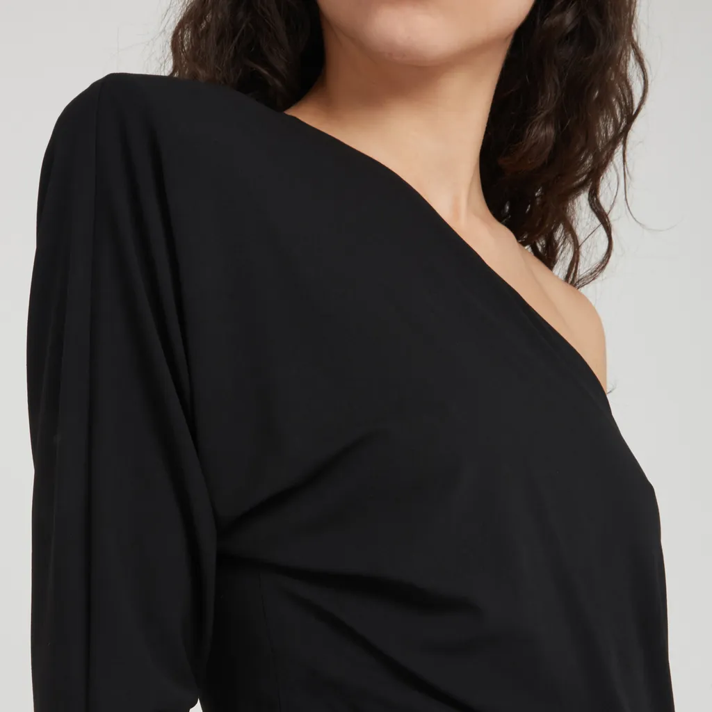 Ruched Detail One Shoulder Mini Dress