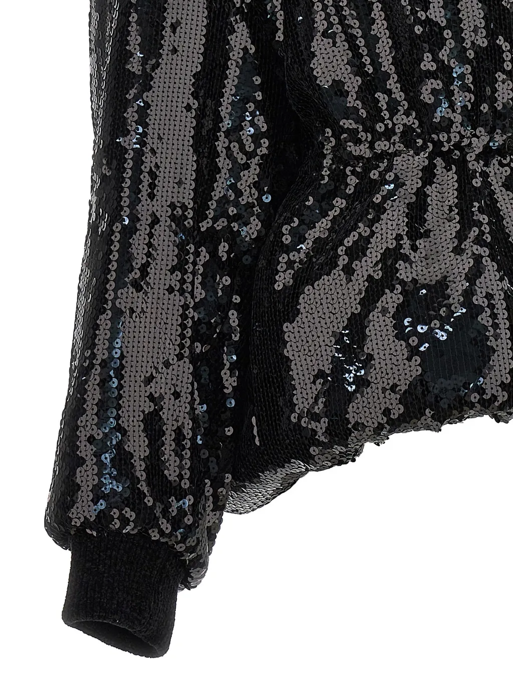 All-Over Sequin Embellished Bomber Jacket