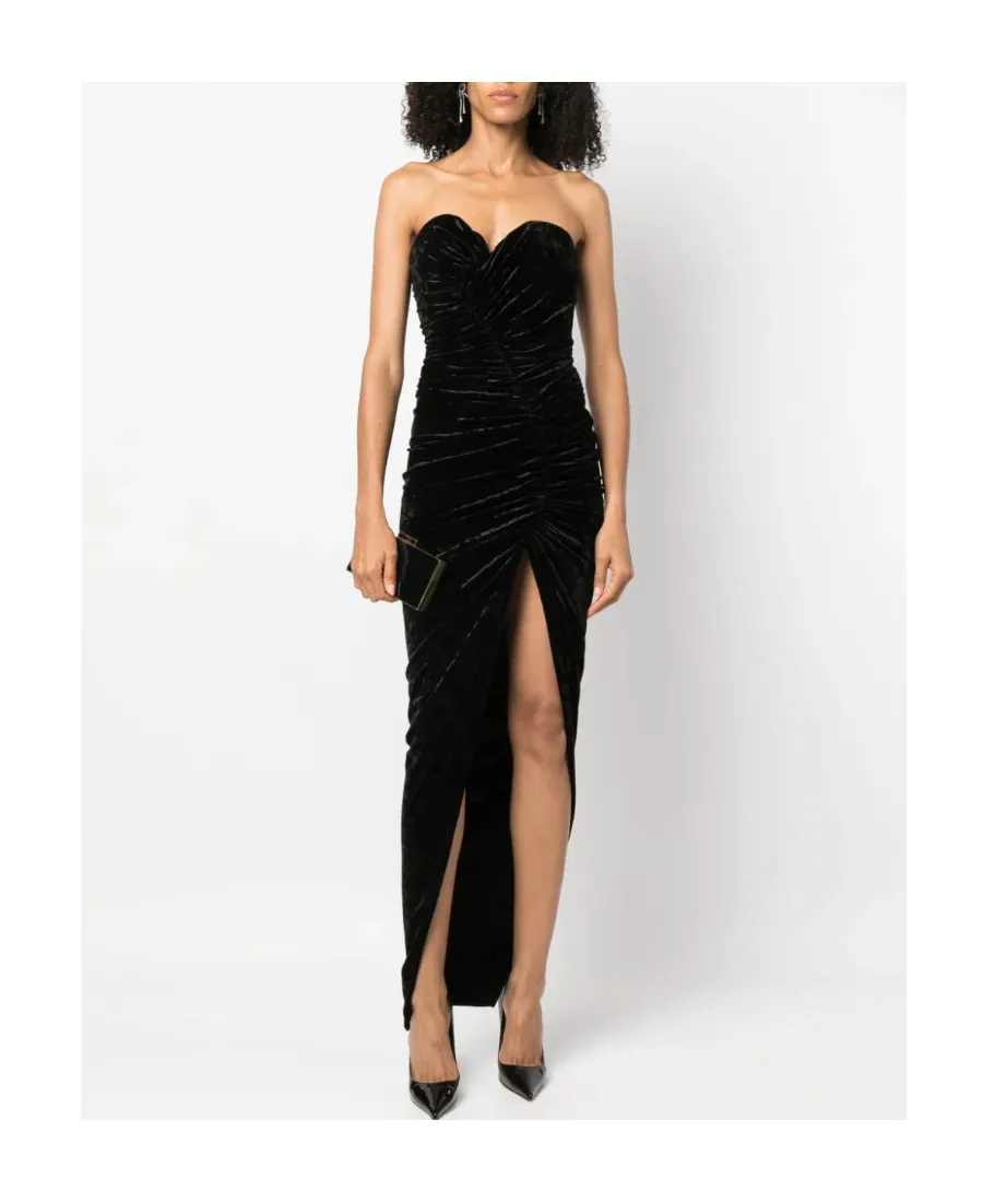 Heart-Shaped Collar Split Dress