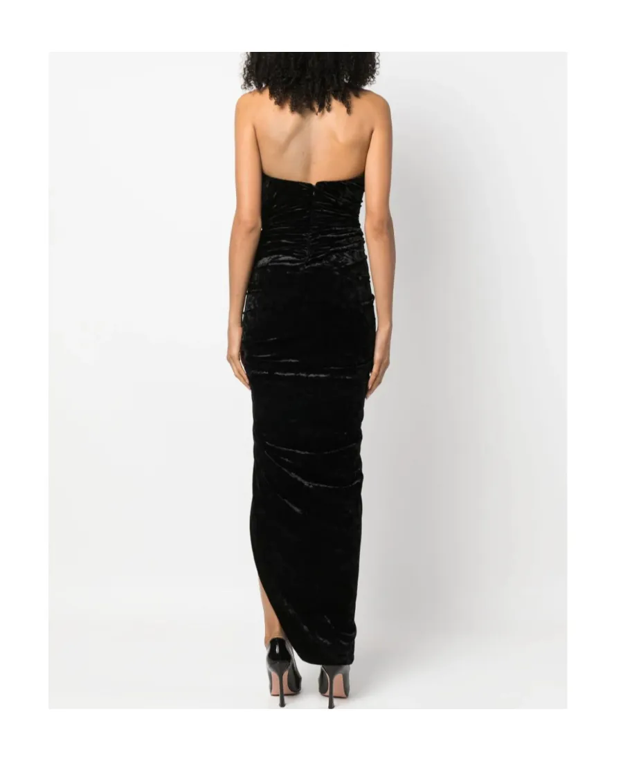 Heart-Shaped Collar Split Dress