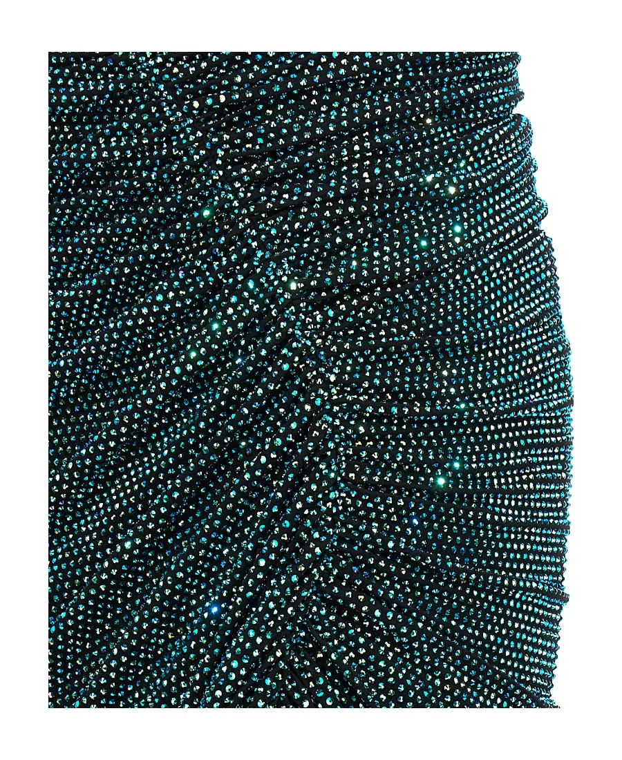 Embellished Ruched Strapless Maxi Dress