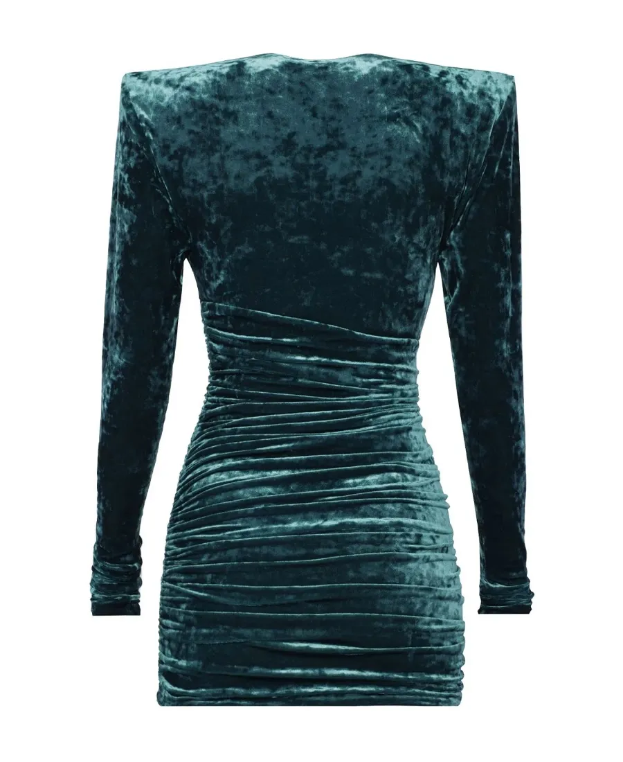 Draped Velvet Dress