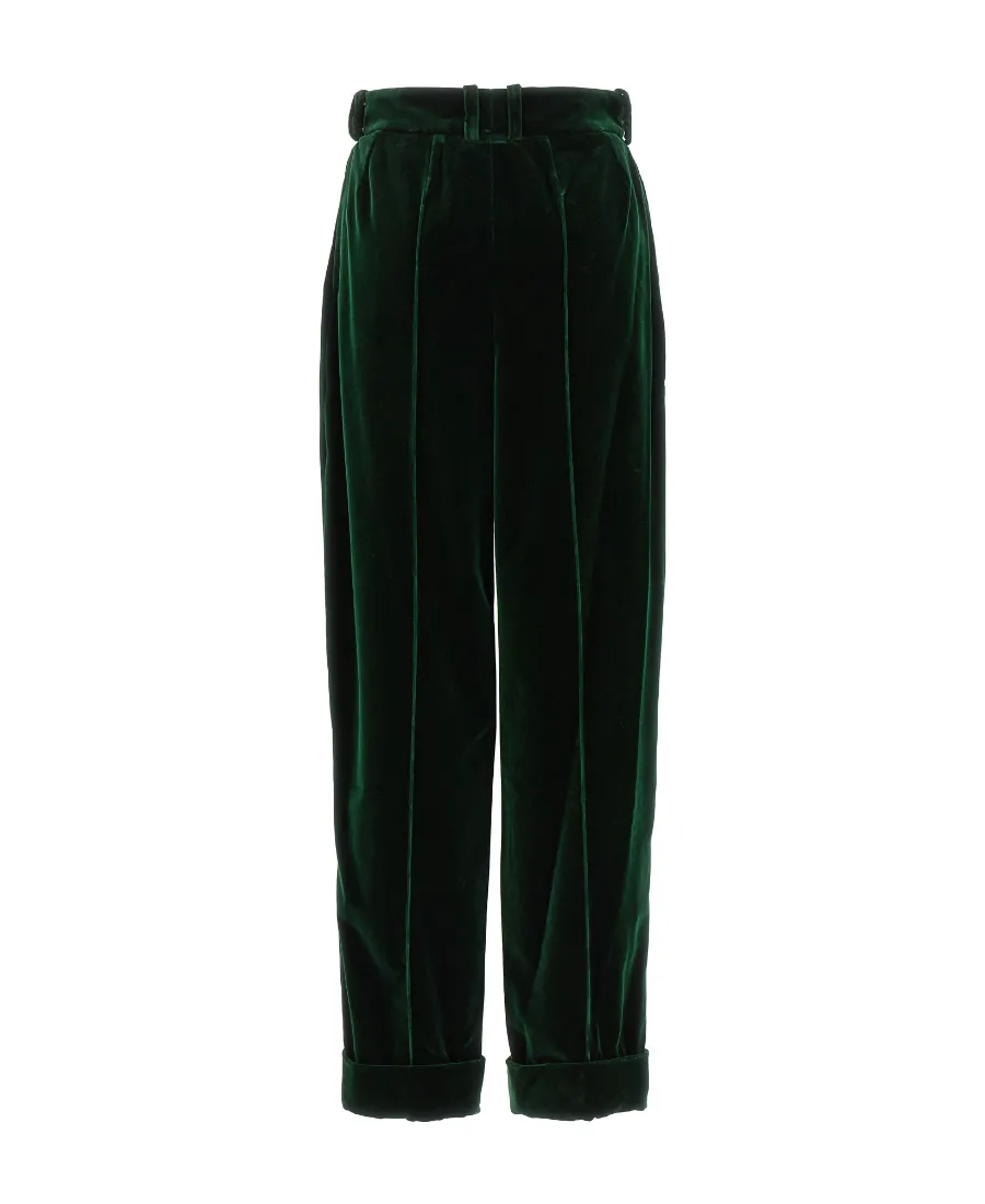 High-Waist Wide-Leg Paillette-Embellished Trousers