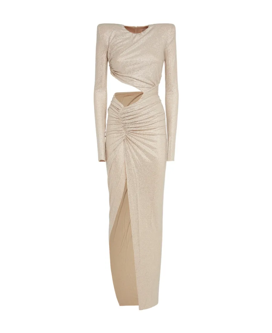 Long-Sleeved Round-Necked Dress
