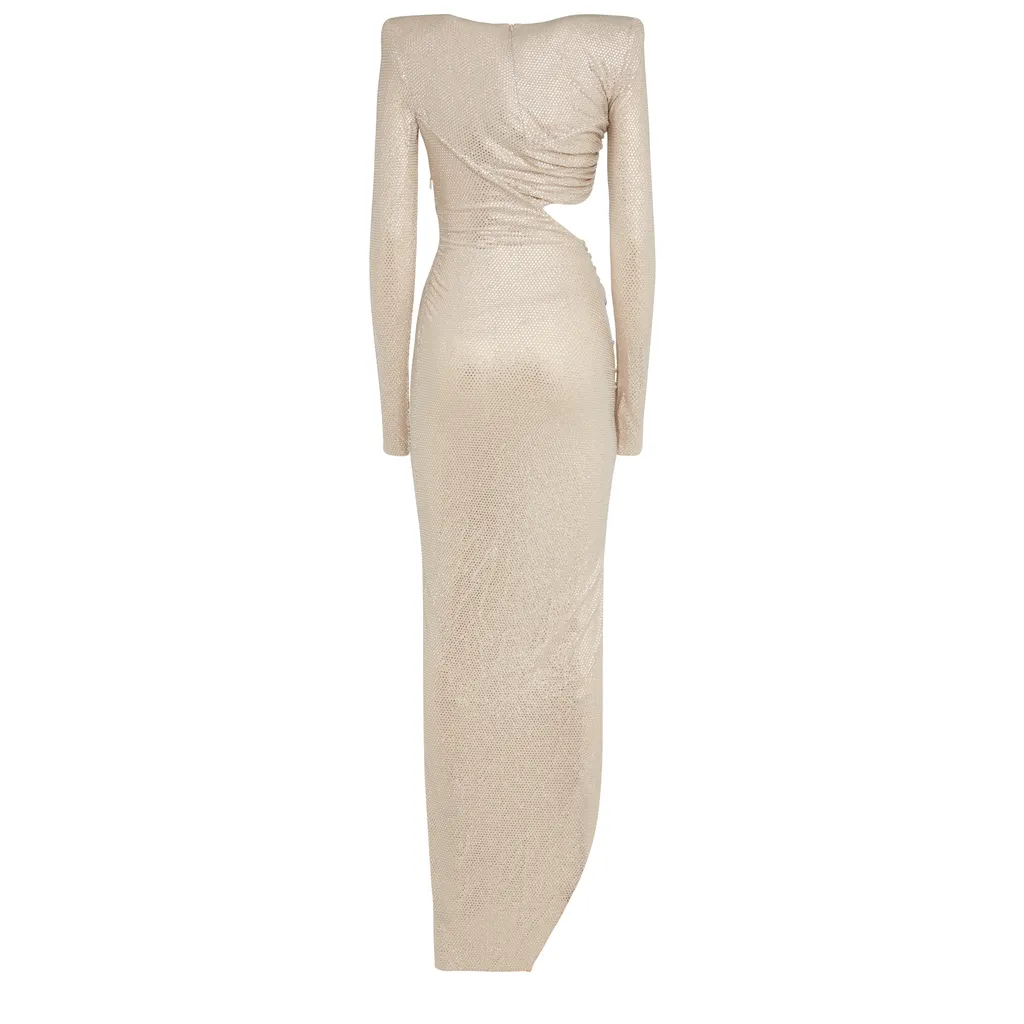 Long-Sleeved Round-Necked Dress