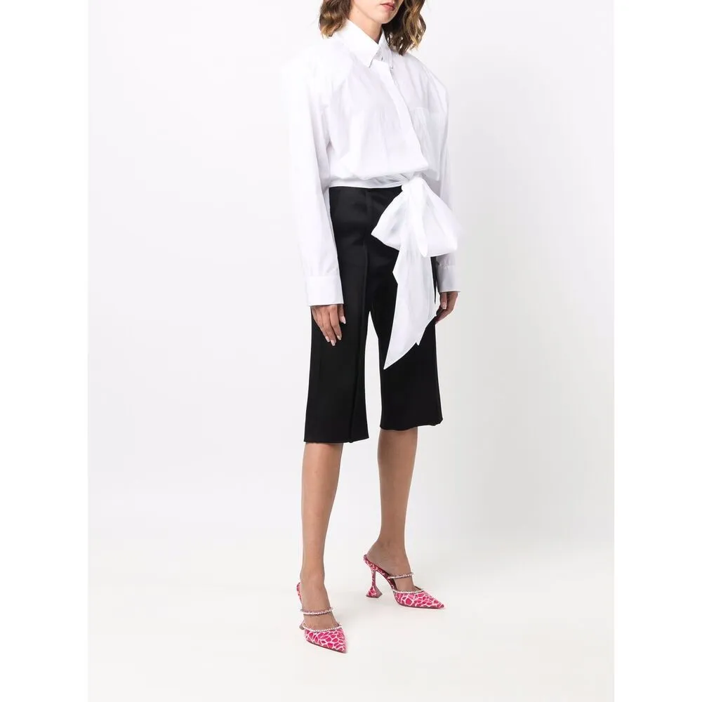 Tied-Waist Cotton Shirt