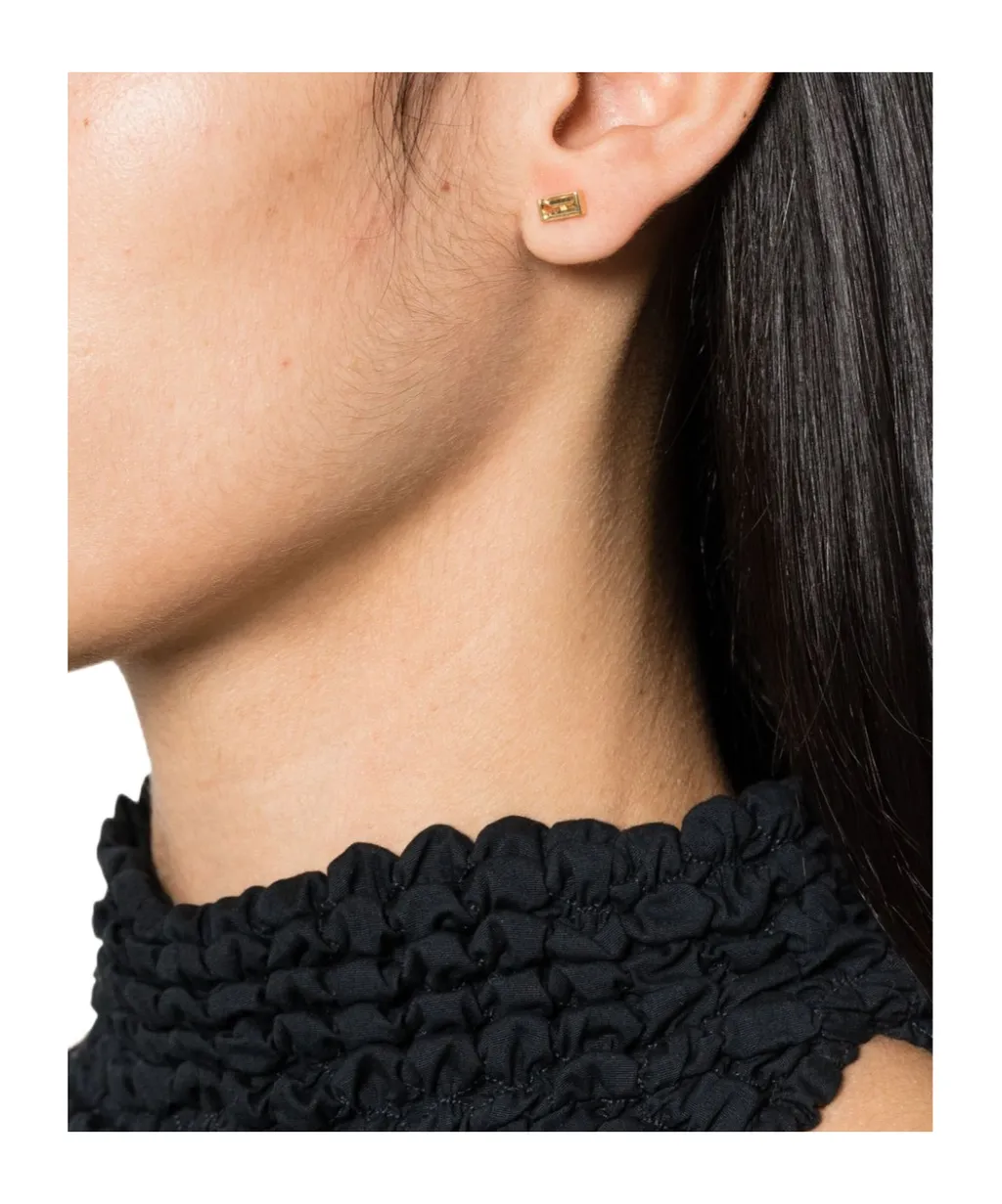 Mono Perla Baguette Citrine And Pearl Earrings