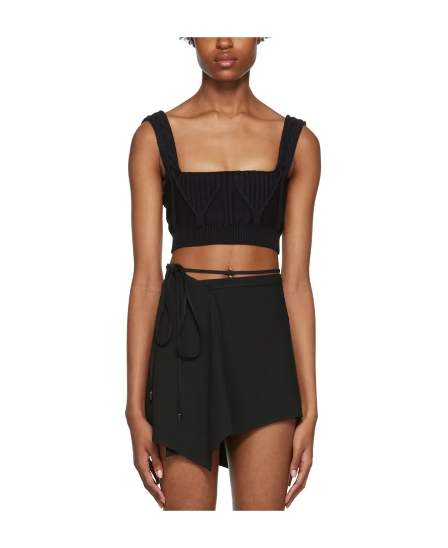 Twisted Knitted Halter Vest