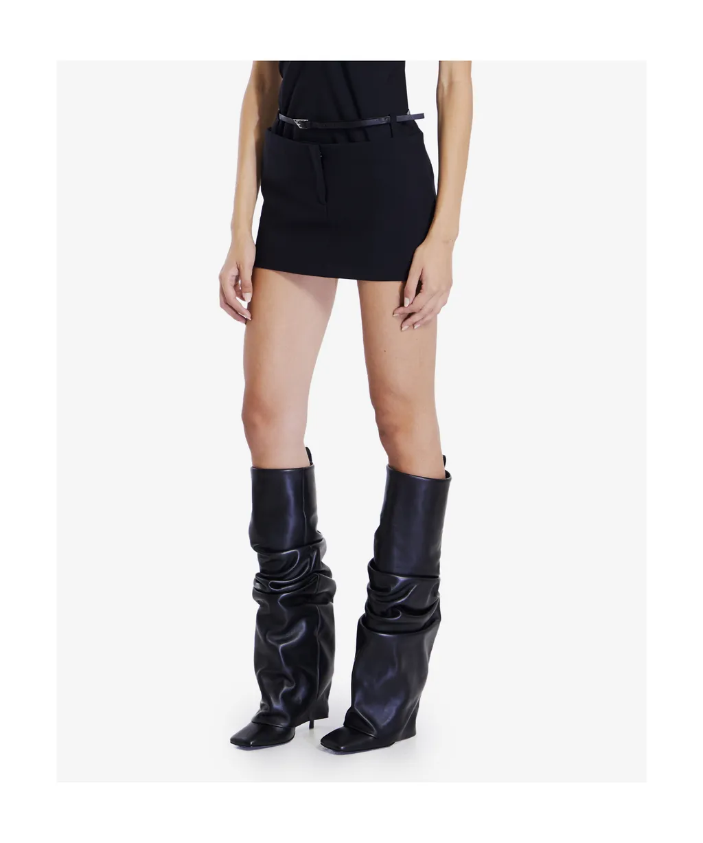 Crepe Stretch Mini Skirt