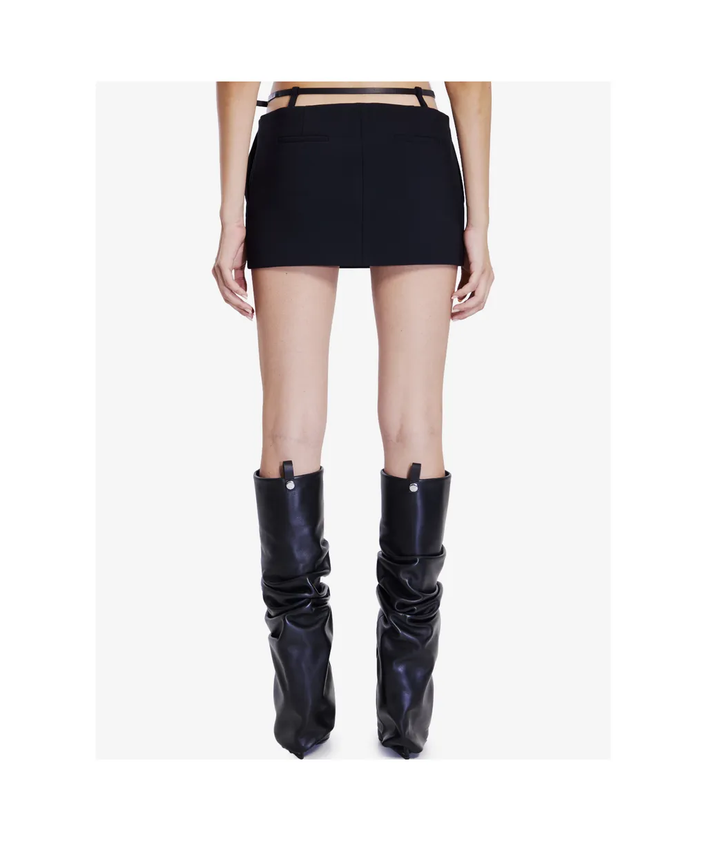 Crepe Stretch Mini Skirt