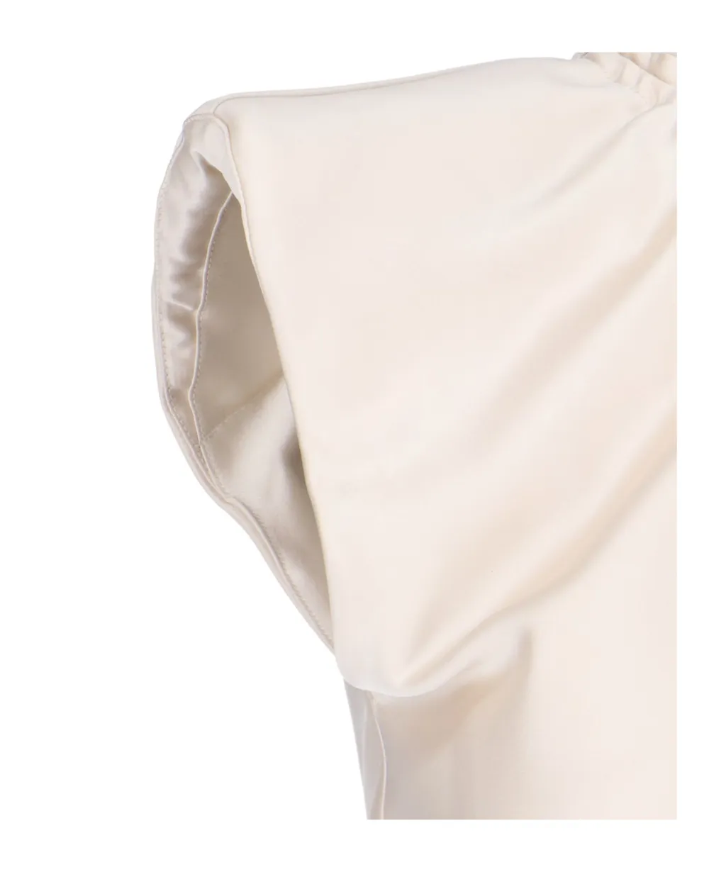Ruched Neck Drawstring Midi Dress