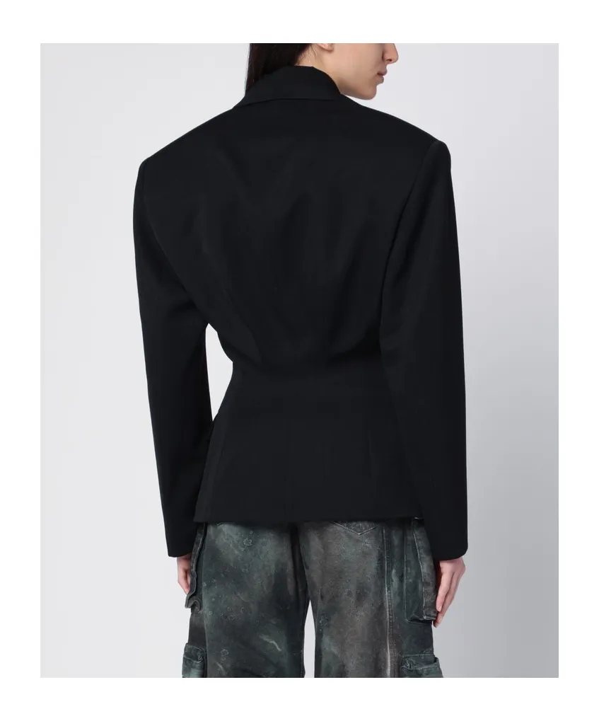 Single-Breasted Gabardine Blazer