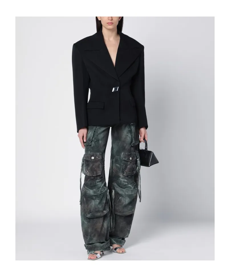 Single-Breasted Gabardine Blazer