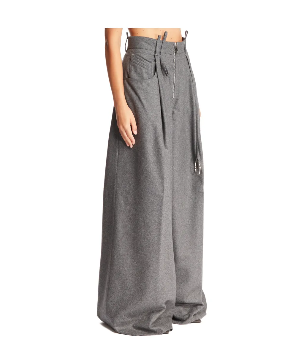 High-Waisted Wide-Leg Trousers