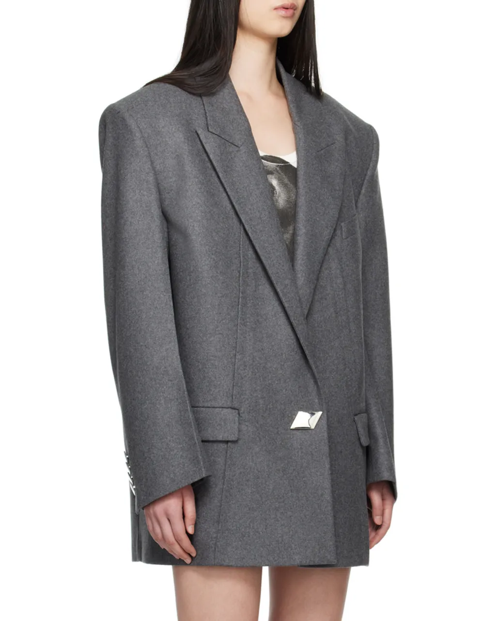 Single-Breasted Oversized Blazer