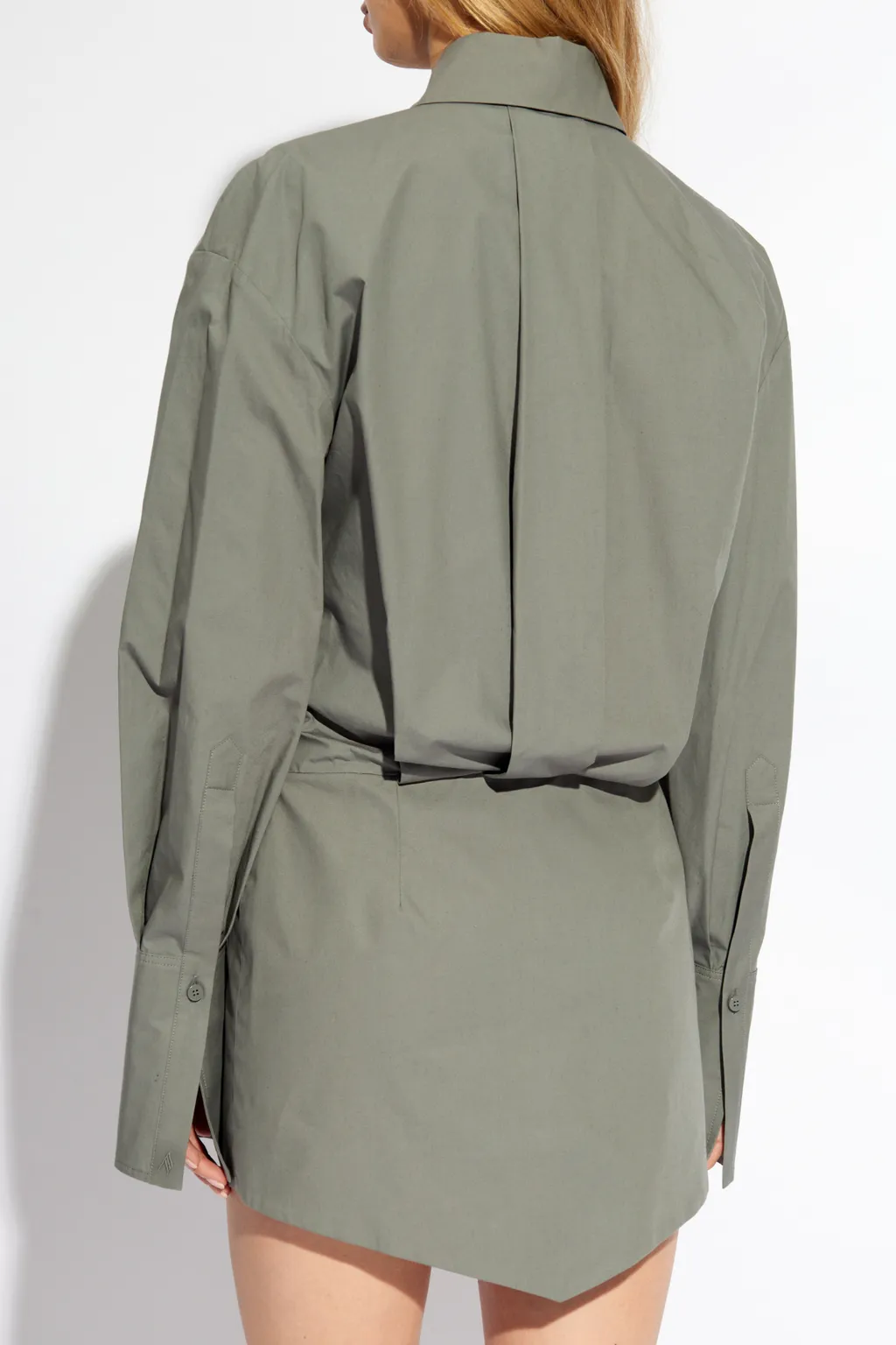 Asymmetric Mini Shirt Dress