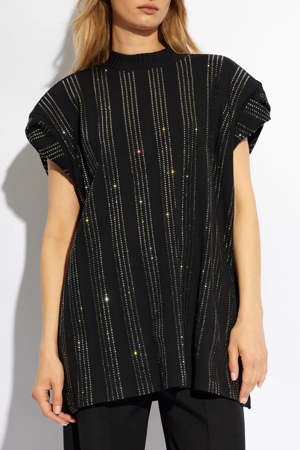 Laurie Embellished Ribbed T-Shirt