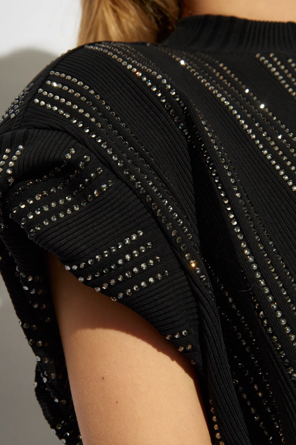 Laurie Embellished Ribbed T-Shirt