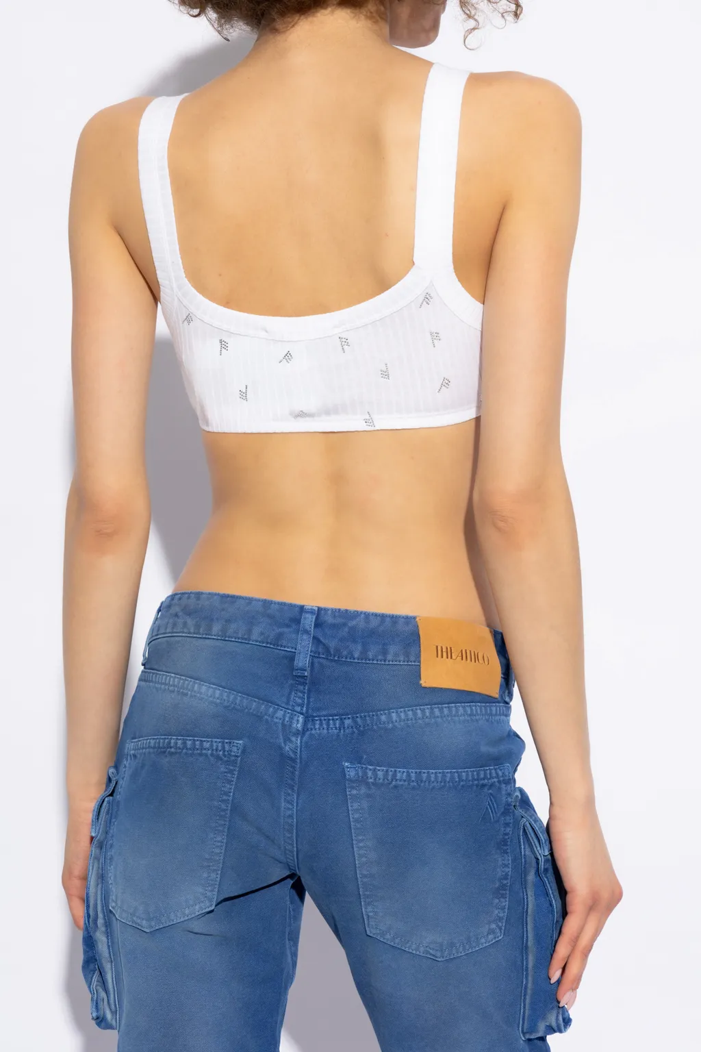 Embellished Ribbed-Knit Top