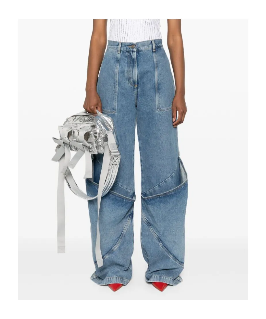 Knee Detailed Long Jeans